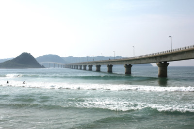 角島の砂浜