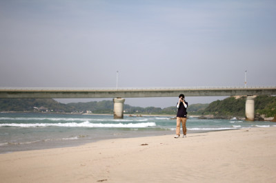 角島の砂浜