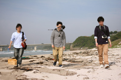 角島の砂浜